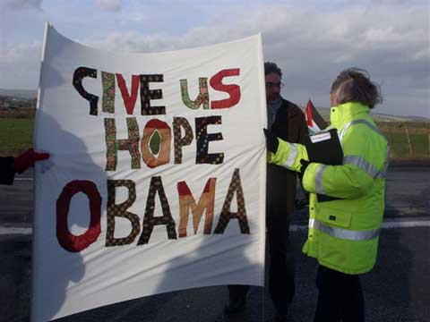 Inauguration Day at the American base at Menwith Hill